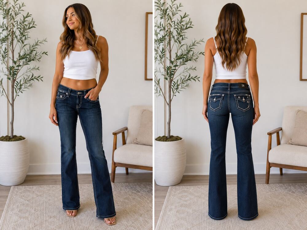 D9 Low Rise Bootcut Jeans Women's Size 30 Dark Wash Full Length
